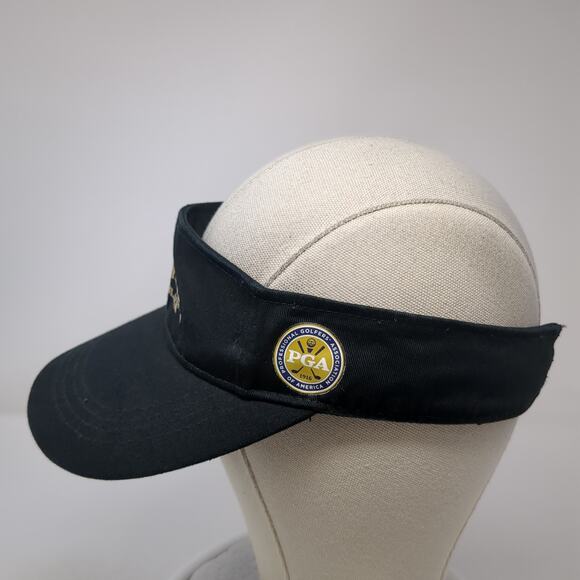 Jim Beam Black Strapback Visor Hat Black One Size Adjustable Outdoor - Picture 3 of 10